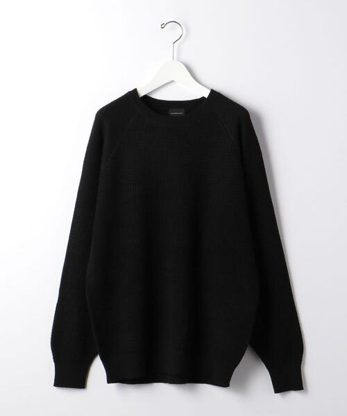 新品未使用 NEIGHBORHOOD ワッフル クルーネック ニット Lブラック green label relaxing（グリーンレーベルリラクシング）の「ワッフル