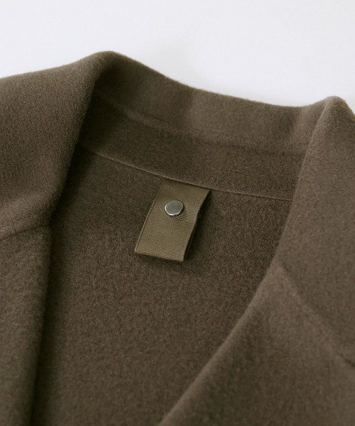 ROPE'（ロペ）の「【シリーズ】リッチリバースタンドカラーフォルムコート（チェスターコート・レディース・ブラウン/オフホワイト・38）」の15枚目の写真