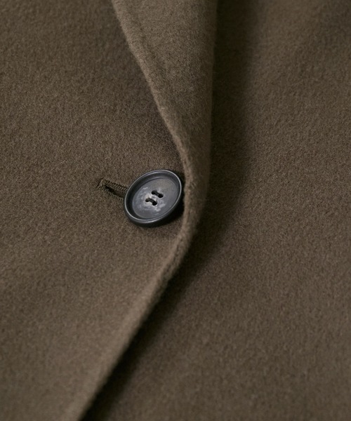 ROPE'（ロペ）の「【シリーズ】リッチリバースタンドカラーフォルムコート（チェスターコート・レディース・ブラウン/オフホワイト・38）」の16枚目の写真