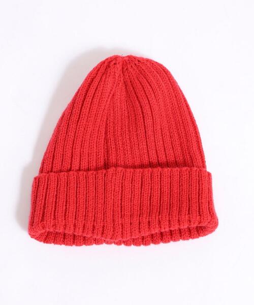 coen（コーエン）の「【coen キッズ】リブニットワッチキャップ（ニットキャップ/ビーニー・キッズ・レッド/オフホワイト/ブラック・FREE）」の4枚目の写真