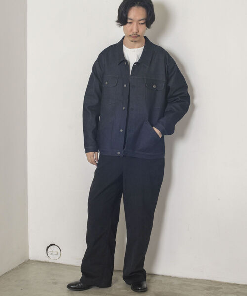 GLOSTER（グロスター）の「【GLOSTER/グロスター】モールスキンオーバーオール（サロペット/オーバーオール・メンズ・ブラック/オリーブ・MEDIUM/LARGE）」の6枚目の写真