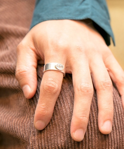 チャイハネ(チャイハネ)の「【チャイハネ】シルバー925 パウワMEN'Sリング(リング・メンズ・パープル/ターコイズブルー/その他/ボルドー/ホワイト系その他/アクア・#21/#19)」の1枚目の写真