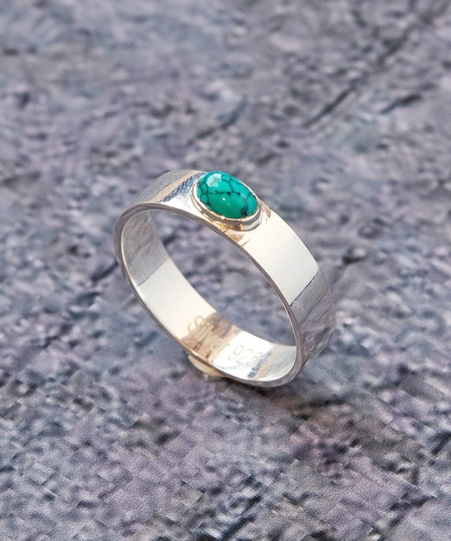 チャイハネ(チャイハネ)の「【チャイハネ】シルバー925 パウワMEN'Sリング(リング・メンズ・パープル/ターコイズブルー/その他/ボルドー/ホワイト系その他/アクア・#21/#19)」の2枚目の写真