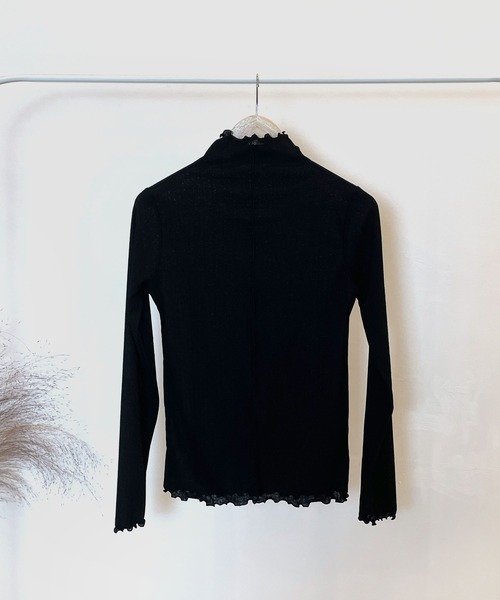 CEMONEMO（セモネモ）の「2way メロー プリーツ ハイネックトップス（Tシャツ/カットソー・レディース・ブラック/ベージュ/カーキ/アイボリー/ワイン・FREE）」の19枚目の写真