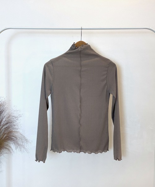 CEMONEMO（セモネモ）の「2way メロー プリーツ ハイネックトップス（Tシャツ/カットソー・レディース・ブラック/ベージュ/カーキ/アイボリー/ワイン・FREE）」の15枚目の写真