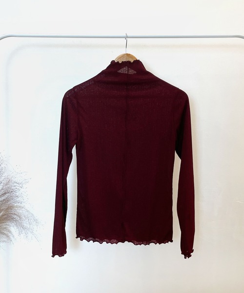 CEMONEMO（セモネモ）の「2way メロー プリーツ ハイネックトップス（Tシャツ/カットソー・レディース・ブラック/ベージュ/カーキ/アイボリー/ワイン・FREE）」の8枚目の写真