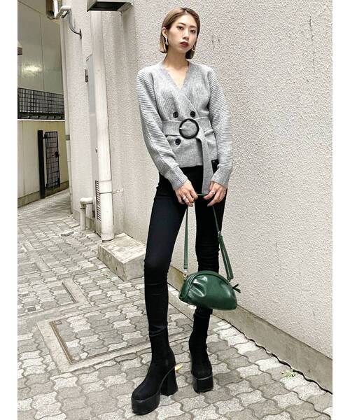 EMODA（エモダ）の「クロスボディバッグ（ボディバッグ/ウエストポーチ・レディース・ブラック/グリーン・FREE）」の7枚目の写真