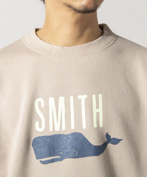 BARNS OUTFITTERS(バーンズアウトフィッターズ)の「【WEB限定】【BARNS OUTFITTERS】別注スウェット SMITH(スウェット・メンズ・ホワイト/ベージュ・SMALL/MEDIUM/LARGE)」の8枚目の写真