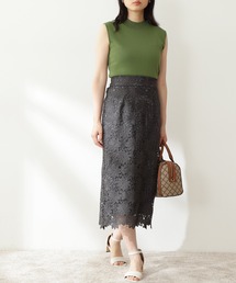 N.（N. Natural Beauty Basic） | 【追加生産】ケミカルレースロングスカート(スカート)
