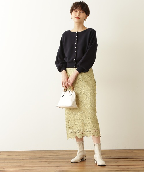 N.(N. Natural Beauty Basic)(エヌエヌナチュラルビューティーベーシック)の「【追加生産】ケミカルレースロングスカート(スカート・レディース・グレー/イエロー/グリーン/ブラウン系その他/ベージュ/ネイビー/オレンジ/カーキ/オフホワイト/ネイビー系2/ピンク・MEDIUM)」の21枚目の写真