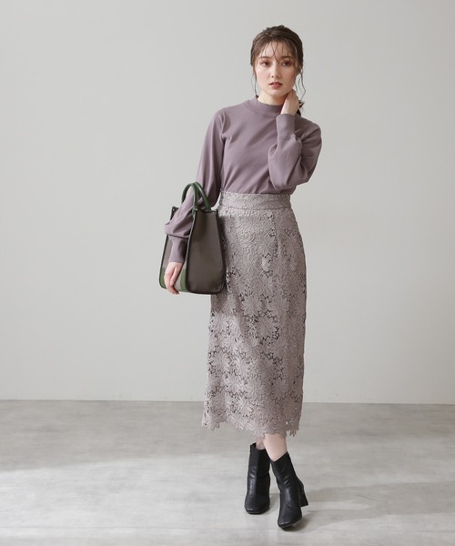 N.(N. Natural Beauty Basic)(エヌエヌナチュラルビューティーベーシック)の「【追加生産】ケミカルレースロングスカート(スカート・レディース・グレー/イエロー/グリーン/ブラウン系その他/ベージュ/ネイビー/オレンジ/カーキ/オフホワイト/ネイビー系2/ピンク・MEDIUM)」の14枚目の写真