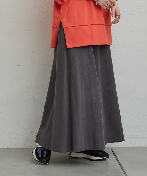 CIAOPANIC TYPY（チャオパニックティピー）の「変形ワッフルマーメイドスカート（スカート・レディース・チャコールグレー/アイボリー/グレー系その他・ONE SIZE）」の2枚目の写真