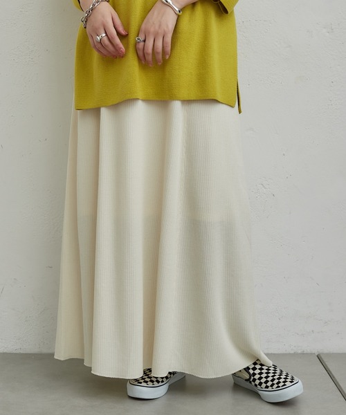 CIAOPANIC TYPY（チャオパニックティピー）の「変形ワッフルマーメイドスカート（スカート・レディース・チャコールグレー/アイボリー/グレー系その他・ONE SIZE）」の4枚目の写真