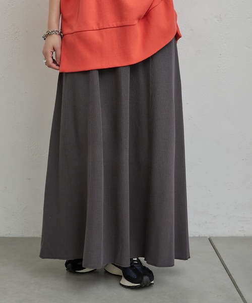 CIAOPANIC TYPY（チャオパニックティピー）の「変形ワッフルマーメイドスカート（スカート・レディース・チャコールグレー/アイボリー/グレー系その他・ONE SIZE）」の14枚目の写真