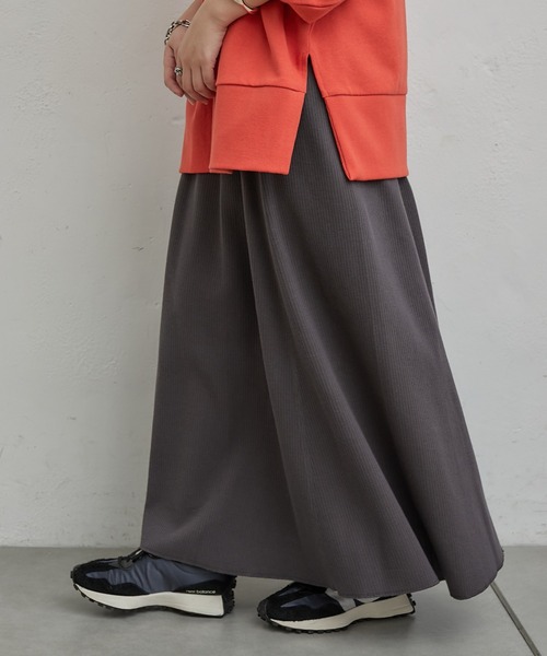 CIAOPANIC TYPY（チャオパニックティピー）の「変形ワッフルマーメイドスカート（スカート・レディース・チャコールグレー/アイボリー/グレー系その他・ONE SIZE）」の15枚目の写真