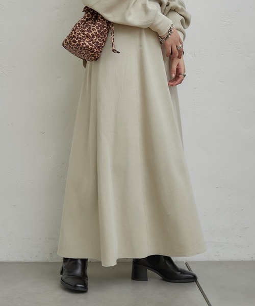 CIAOPANIC TYPY（チャオパニックティピー）の「変形ワッフルマーメイドスカート（スカート・レディース・チャコールグレー/アイボリー/グレー系その他・ONE SIZE）」の22枚目の写真