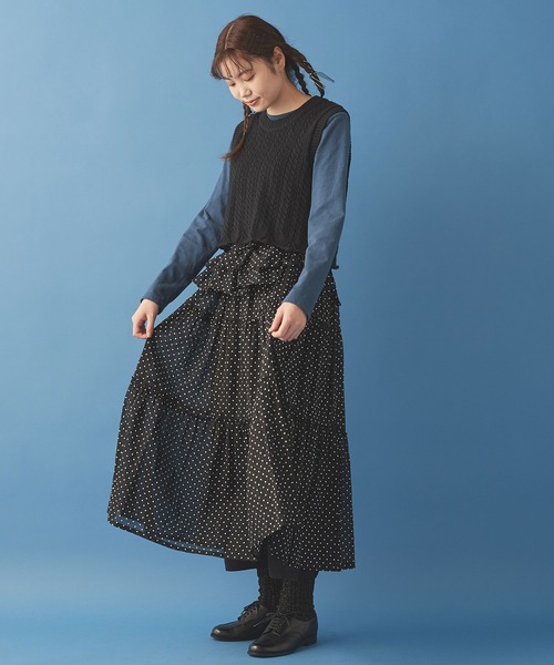 Malle(マル)の「malle コットン/ドット プリント 大きな付け衿(付け襟・レディース・ブラック・FREE)」の21枚目の写真