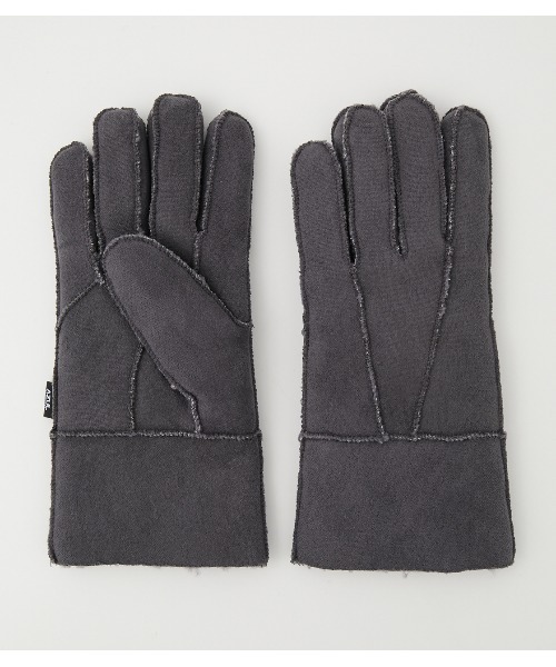 AZUL by moussy（アズールバイマウジー）の「FAUX MOUTON GLOVES/フェイクムートングローブ（手袋・メンズ・ブラック/ベージュ/グレー・FREE）」の3枚目の写真