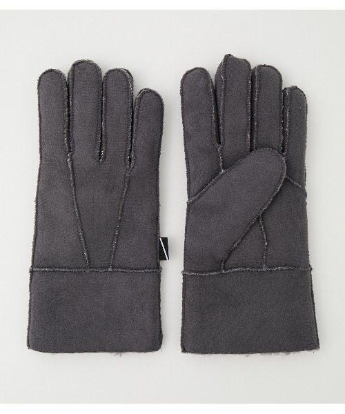 AZUL by moussy（アズールバイマウジー）の「FAUX MOUTON GLOVES/フェイクムートングローブ（手袋・メンズ・ブラック/ベージュ/グレー・FREE）」の9枚目の写真