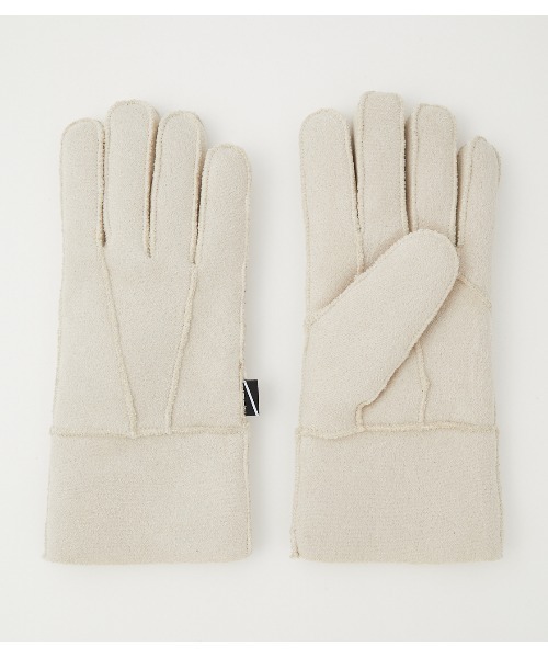 AZUL by moussy（アズールバイマウジー）の「FAUX MOUTON GLOVES/フェイクムートングローブ（手袋・メンズ・ブラック/ベージュ/グレー・FREE）」の14枚目の写真