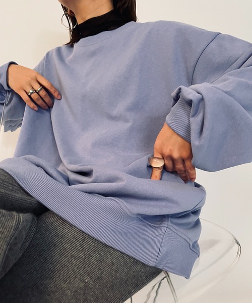 MAISON BREEZE(メゾンブリーズ)の「【MAISON BREEZE】ドロップショルダービッグスウェット KNF(Tシャツ/カットソー・レディース・ホワイト/ブラック/パープル/グレー/ピンク/イエロー/オレンジ・M/L)」の13枚目の写真