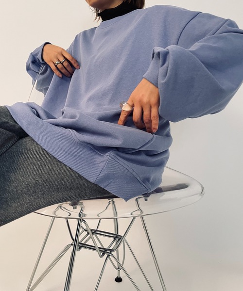 MAISON BREEZE(メゾンブリーズ)の「【MAISON BREEZE】ドロップショルダービッグスウェット KNF(Tシャツ/カットソー・レディース・ホワイト/ブラック/パープル/グレー/ピンク/イエロー/オレンジ・M/L)」の12枚目の写真