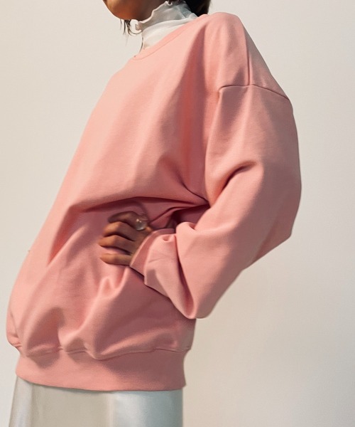 MAISON BREEZE(メゾンブリーズ)の「【MAISON BREEZE】ドロップショルダービッグスウェット KNF(Tシャツ/カットソー・レディース・ホワイト/ブラック/パープル/グレー/ピンク/イエロー/オレンジ・M/L)」の16枚目の写真