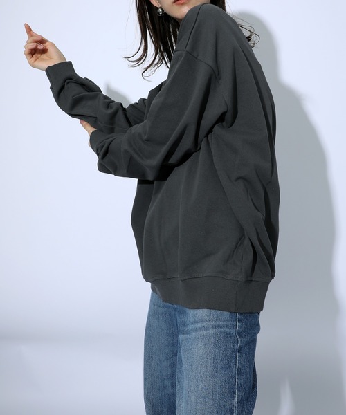 MAISON BREEZE(メゾンブリーズ)の「【MAISON BREEZE】ドロップショルダービッグスウェット KNF(Tシャツ/カットソー・レディース・ホワイト/ブラック/パープル/グレー/ピンク/イエロー/オレンジ・M/L)」の15枚目の写真