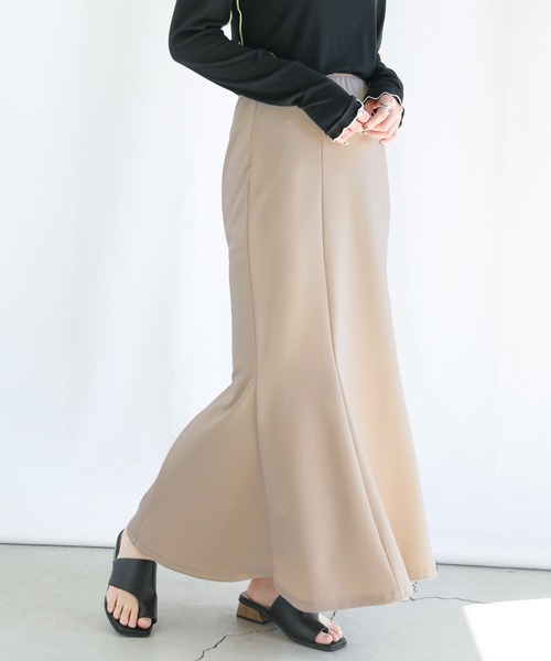 select MOCA(セレクトモカ)の「ストレッチマーメイドスカート(スカート・レディース・ブラック/ベージュ/アイボリー/グリーン/オレンジ・FREE)」の3枚目の写真