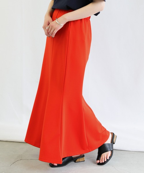 select MOCA(セレクトモカ)の「ストレッチマーメイドスカート(スカート・レディース・ブラック/ベージュ/アイボリー/グリーン/オレンジ・FREE)」の5枚目の写真