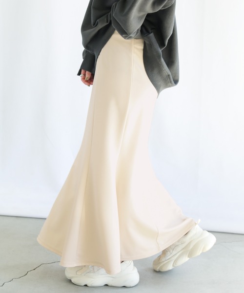 select MOCA(セレクトモカ)の「ストレッチマーメイドスカート(スカート・レディース・ブラック/ベージュ/アイボリー/グリーン/オレンジ・FREE)」の2枚目の写真