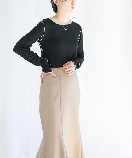 select MOCA(セレクトモカ)の「ストレッチマーメイドスカート(スカート・レディース・ブラック/ベージュ/アイボリー/グリーン/オレンジ・FREE)」の20枚目の写真