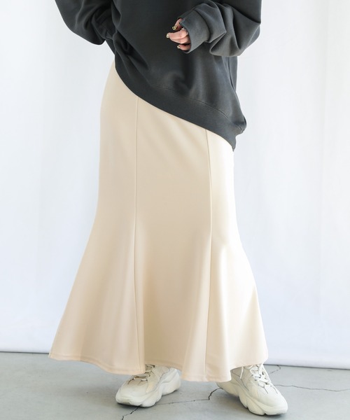 select MOCA(セレクトモカ)の「ストレッチマーメイドスカート(スカート・レディース・ブラック/ベージュ/アイボリー/グリーン/オレンジ・FREE)」の9枚目の写真