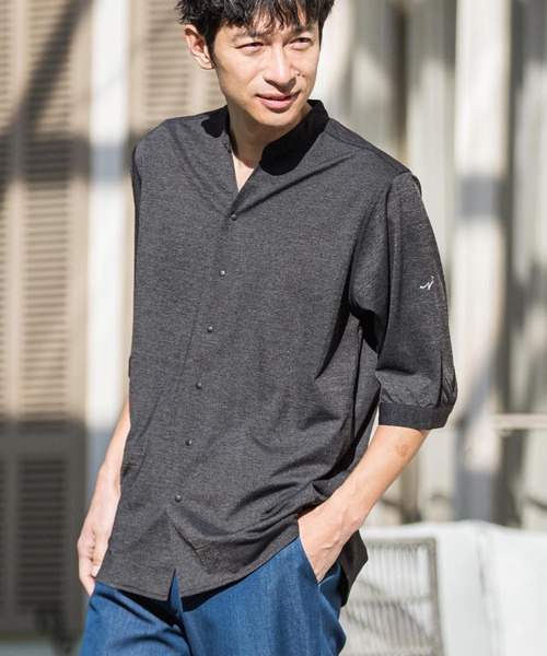 CALL&RESPONSE（コールアンドレスポンス）の「mhs1761-KOKAGE-5分袖シャツ（シャツ/ブラウス・メンズ・ネイビー/チャコール/グレー/オリーブ・4/2/5）」の4枚目の写真