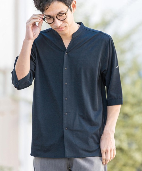 CALL&RESPONSE（コールアンドレスポンス）の「mhs1761-KOKAGE-5分袖シャツ（シャツ/ブラウス・メンズ・ネイビー/チャコール/グレー/オリーブ・4/2/5）」の5枚目の写真