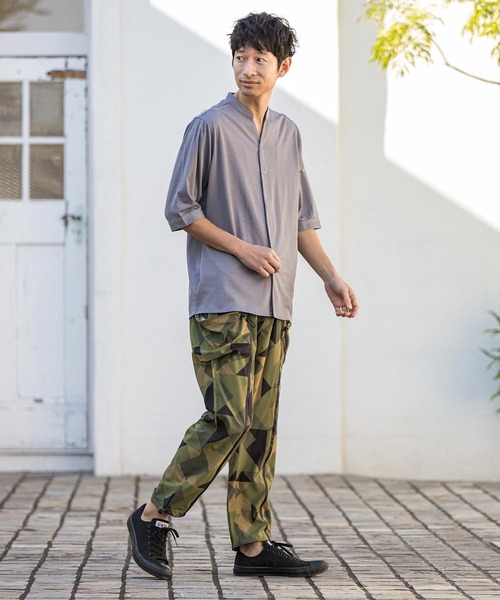 CALL&RESPONSE（コールアンドレスポンス）の「mhs1761-KOKAGE-5分袖シャツ（シャツ/ブラウス・メンズ・ネイビー/チャコール/グレー/オリーブ・4/2/5）」の12枚目の写真