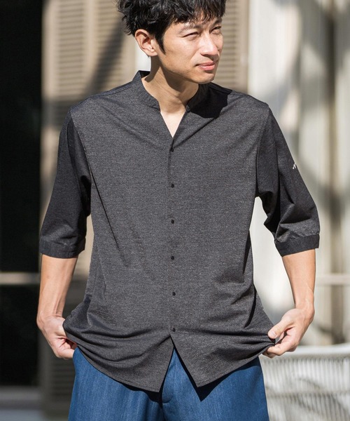 CALL&RESPONSE（コールアンドレスポンス）の「mhs1761-KOKAGE-5分袖シャツ（シャツ/ブラウス・メンズ・ネイビー/チャコール/グレー/オリーブ・4/2/5）」の13枚目の写真