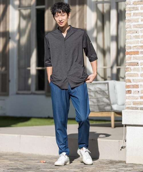 CALL&RESPONSE（コールアンドレスポンス）の「mhs1761-KOKAGE-5分袖シャツ（シャツ/ブラウス・メンズ・ネイビー/チャコール/グレー/オリーブ・4/2/5）」の16枚目の写真