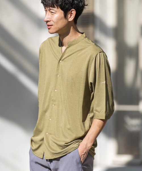 CALL&RESPONSE（コールアンドレスポンス）の「mhs1761-KOKAGE-5分袖シャツ（シャツ/ブラウス・メンズ・ネイビー/チャコール/グレー/オリーブ・4/2/5）」の19枚目の写真