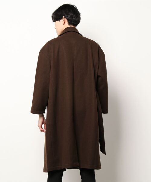 SPINNS(スピンズ)の「ビックシルエット メルトンタイロッケンコート(トレンチコート・メンズ・ブラック/ブラウン/グレー・M/L)」の19枚目の写真