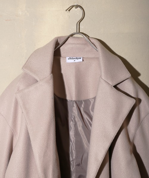 SPINNS(スピンズ)の「ビックシルエット メルトンタイロッケンコート(トレンチコート・メンズ・ブラック/ブラウン/グレー・M/L)」の10枚目の写真