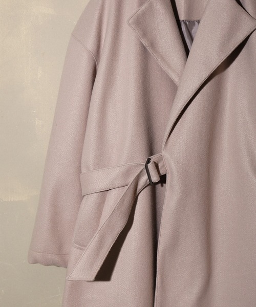 SPINNS(スピンズ)の「ビックシルエット メルトンタイロッケンコート(トレンチコート・メンズ・ブラック/ブラウン/グレー・M/L)」の12枚目の写真