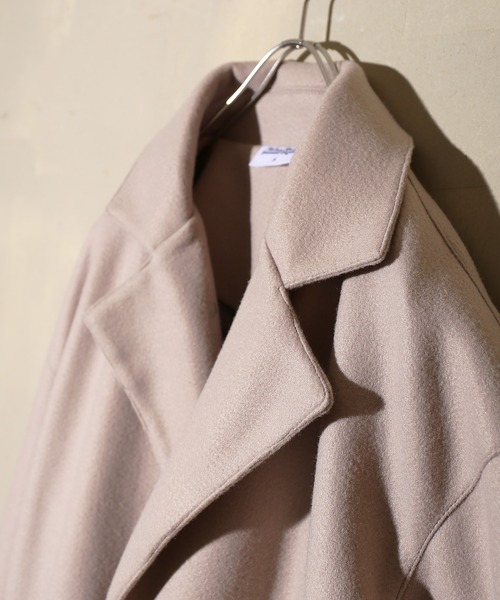 SPINNS(スピンズ)の「ビックシルエット メルトンタイロッケンコート(トレンチコート・メンズ・ブラック/ブラウン/グレー・M/L)」の15枚目の写真