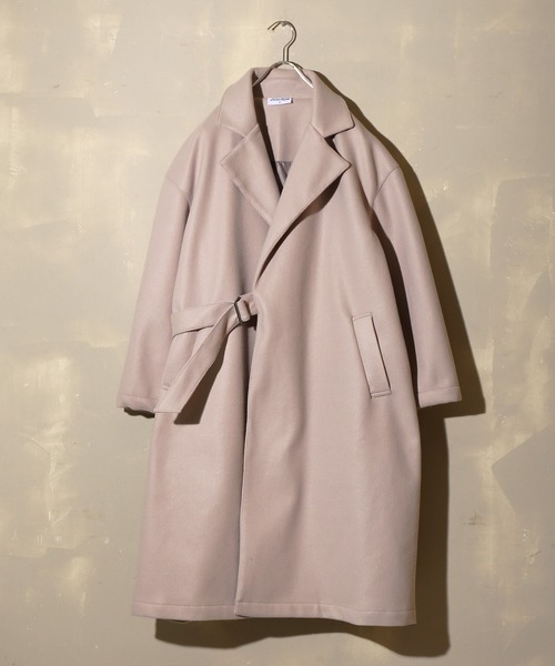 SPINNS(スピンズ)の「ビックシルエット メルトンタイロッケンコート(トレンチコート・メンズ・ブラック/ブラウン/グレー・M/L)」の7枚目の写真