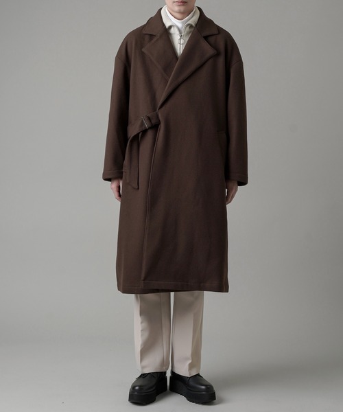 SPINNS(スピンズ)の「ビックシルエット メルトンタイロッケンコート(トレンチコート・メンズ・ブラック/ブラウン/グレー・M/L)」の22枚目の写真