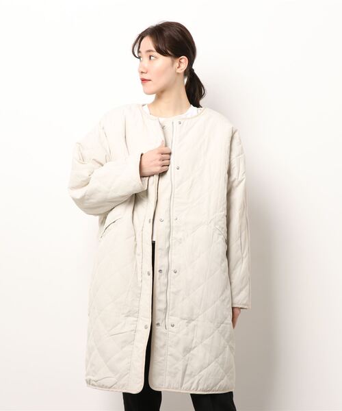 EUCLAID(エウクレイド)の「ボアコンビキルティングリバーシブルコート(その他アウター・レディース・オフホワイト/ベージュ/ブラック・FREE)」の9枚目の写真