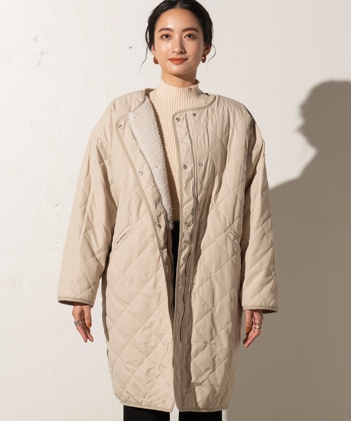 EUCLAID(エウクレイド)の「ボアコンビキルティングリバーシブルコート(その他アウター・レディース・オフホワイト/ベージュ/ブラック・FREE)」の11枚目の写真