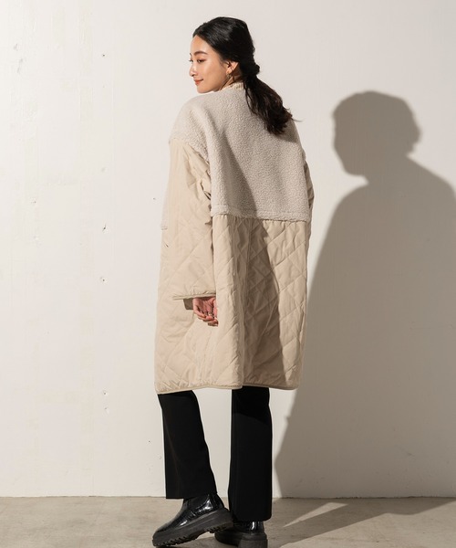 EUCLAID(エウクレイド)の「ボアコンビキルティングリバーシブルコート(その他アウター・レディース・オフホワイト/ベージュ/ブラック・FREE)」の18枚目の写真