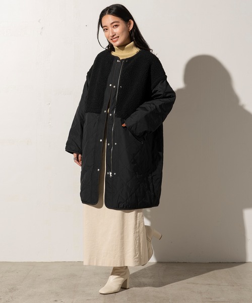 EUCLAID(エウクレイド)の「ボアコンビキルティングリバーシブルコート(その他アウター・レディース・オフホワイト/ベージュ/ブラック・FREE)」の22枚目の写真