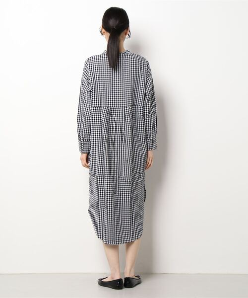 LUPILIEN（ルピリアン）の「【LUPILIEN】ネルバンドカラーシャツワンピース（ワンピース・レディース・ブラック/オフホワイト/グリーン・FREE）」の5枚目の写真